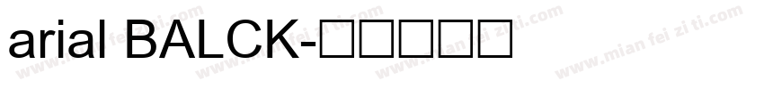 arial BALCK字体转换